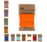 Die Stofftante Jersey Schrägband | vorgefalztes, elastisches Einfassband | aus Baumwoll-Jersey | Coupons á 3 Meter x 20mm (orange)