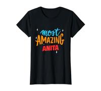 Die tollste Anita SAGT einen lustigen Anita-Namen Preisgünstiges Grafik-T-Shirt, Damen, Schwarz, XL
