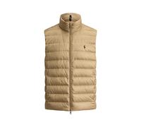 Polo Ralph Lauren Regular Fit Weste mit Logo-Stitching in Khaki, Größe XXL