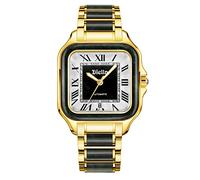 Diella Eckige Armbanduhr Männer, Herren Automatik Uhren Datumsanzeige, Schwarz Grün Jade & Edelstahl Herren Armband Uhren Wasserdicht (Modell: AD6027G)