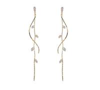 DIELOVEHUA Damen Hängende Ohrringe, Kristall Ohrringe Hängend für Damen, Hypoallergene Charme Schmuck Geschenke für Frauen Braut Mädchen (Gold)