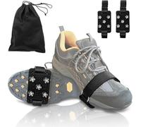 DIELOVEHUA Steigeisen für Wanderschuhe, Anti Rutsch Schuhspikes, Schuhkrallen mit 5 Edelstahl Zähne Spikes, Ice Klampen, Spikes für Schuhe Winter, Hiking Walking