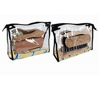 DIES&DAS Schuhputz-Set, 7-teilig: 2 Glanz-, 2 Auftrags-, 1 Schmutzbürste, 1 Poliertuch, Klarsichttasche