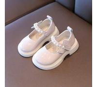 Diese Mädchenschuhe sind aus PU-Material mit Perlendekor gefertigt und haben rutschfeste sowie verschleißfeste Sohlen. Das runde Zehendesign mit Klett