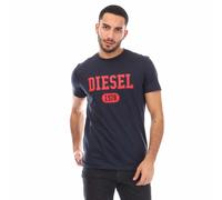 Diesel 1978 Varsity Design Marineblaues T-Shirt S