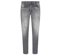 Diesel 1979 Sleenker Frayed Grey Faded Denim Jeans 29W/32L