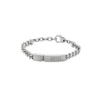 Diesel Armband Für Männer, 18 Cm - 19,5 Cm Silbernes Edelstahlarmband, DX0966040