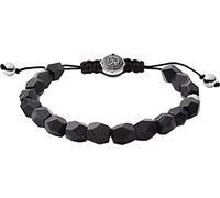 Diesel Armband Für Männer Perlen, 16.5Cm-25Cm Schwarzes Halbedelstein-Armband, DX1134040