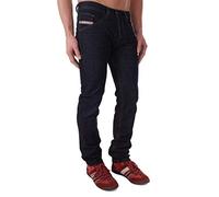 Diesel Belther 0823K Herren Jeans Hose Regular Slim Straight (27W / 30L, Blau)
