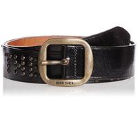 Diesel Brave Cintura Belt Gürtel Herren Echtleder (Schwarz, 90 cm)