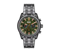 Diesel Chronograph-Uhr für alle Geschlechter, 43 mm, geteilter Quarz, Edelstahl, schwarz/weiß, Einheitsgröße, Split Chronograph Edelstahl Uhr - DZ4624