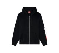 Diesel - Classic Fit Hooded Sweatshirt With Bold Logo Accen - Größe M - schwarz