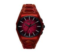 Diesel D-Curve Watch for Men, Quartz Chronograph Movement with Stainless Steel, Leather or Silicone Strap