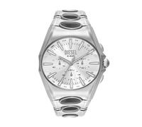 Chronograph DIESEL "D-CURVE", edelstahlfarben, Armbanduhren, Herren, Quarzuhr, Armbanduhr, Herrenuhr, Edelstahlarmband, analog (49691650-0) edelstahlfarben