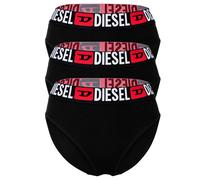 DIESEL Damen Highwaist-Slips, 3er Pack - SAM-D-CORE, Cotton Stretch, Logobund Schwarz L