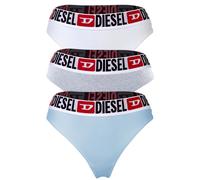 DIESEL Damen String, 3er Pack - UFST-STARS-THREEPACK, Tanga, Slip, Cotton Stretch Weiß/Grau/Hellblau M