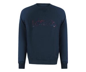 Diesel Distressed Logo Total Eclipse Blue Sweatshirt XL