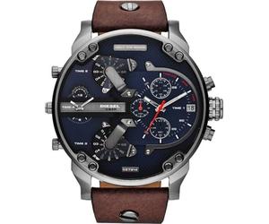 Diesel DZ7314 Mr Daddy Dual Time Chronograph Marineblaues Zifferblatt Herrenuhr Einheitsgröße