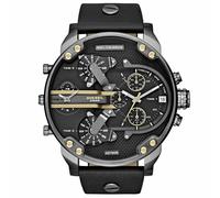 Diesel DZ7348 Mr. Daddy 2.0 Schwarzes Zifferblatt Schwarzes Leder Herrenuhr