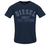 Diesel - Einfarbiges T-shirt „total Eclipse" Mit Geprägtem Logo XL