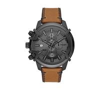 Diesel Griffed Uhr für Männer, Quarz-Chronographenwerk mit Lederarmband
