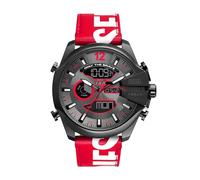 Diesel Herren Analog LCD-Display Uhr mit Leder Armband DZ4647