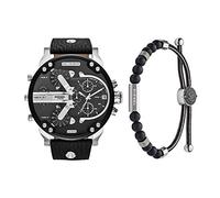 Diesel Herren Analog Quarz Uhr mit Leder Armband DZ7313 Herren-Seilarmbadn Achat DX1151040