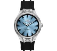 Diesel Herren Analog Quarz Uhr mit Silikon Armband DZ2216, blau/schwarz, Modern