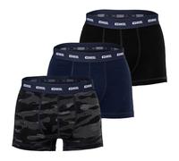 DIESEL Herren Boxershorts, 3er Pack - DAMIEN-UTLT, Cotton Stretch, uni/gemustert M Blau