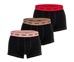 DIESEL Herren Boxershorts, 3er Pack - DAMIEN-UTLT, Trunks, Cotton Stretch Schwarz/Rot/Rosa M