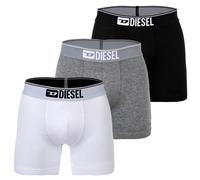DIESEL Herren Boxershorts, 3er Pack - MAX, Boxer Briefs Long, Cotton Stretch Schwarz/Grau/Weiß XL