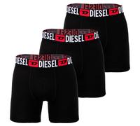 DIESEL Herren Boxershorts, 3er Pack - MAX-D-CORE, Boxer Briefs Long, Cotton Stretch Schwarz S