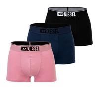 DIESEL Herren Boxershorts, 3er Pack - UMBX-DAMIENTHREEPACK, Trunks, Cotton Stretch Schwarz/Dunkelblau/Rosa XL