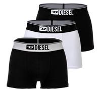 DIESEL Herren Boxershorts, 3er Pack - UMBX-DAMIENTHREEPACK, Trunks, Cotton Stretch Schwarz/Weiß (E7304) XL