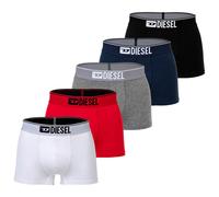DIESEL Herren Boxershorts, 5er Pack - UMBX-DAMIENFIVEPACK, Trunks, Cotton Stretch Schwarz/Grau/Weiß/Rot/Blau 2XL