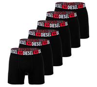 DIESEL Herren Boxershorts, 6er Pack - MAX-D-CORE, Boxer Briefs Long, Cotton Stretch Schwarz S