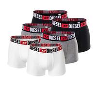 DIESEL Herren Boxershorts, 6er Pack - UMBX-DAMIENTHREEPACK, Trunks, Cotton Stretch Schwarz/Weiß/Grau XL