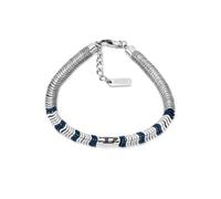 Diesel Herren D Logo Silberfarbenes Edelstahl Armband, DX1574931