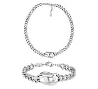 Diesel Herren-Edelstahl-Armband-Schmuck-Set