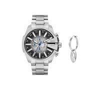Diesel Herren-Edelstahl-Chronographenuhr und Schmuck-Set