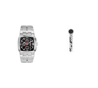Diesel Herren-Edelstahl-Chronographenuhr und Schmuck-Set