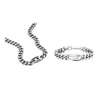 Diesel Herren-Edelstahlkette-Schmuck-Set