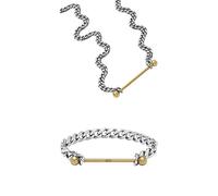 Diesel Herren-Edelstahlkette-Schmuck-Set