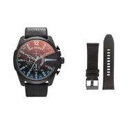 Diesel Herren-Edelstahluhr und Armband-Set
