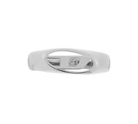 Diesel Herren Oval D Logo Ring aus silberfarbenem Edelstahl, DX158704010