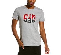 Diesel - Herren Rundhals Kurzarm Logo T-Shirt Grau - T-DIEGOS-N22, Größe:M