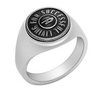 Fingerring DIESEL "Schmuck Edelstahl Siegelring RING SIGNET" Fingerringe Gr. 19, Edelstahl, schwarz (edelstahlfarben, schwarz) Damen Fingerringe zu Hoodie, Shirt, Jeans, Sneaker, Underwear, Parfüm - Geschenk (68150564-19)