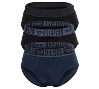 DIESEL Herren Slips, 3er Pack - UMBR-ANDRETHREEPACK, Briefs, Cotton Stretch, einfarbig Schwarz/Blau L