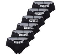 DIESEL Herren Slips, 6er Pack - UMBR-ANDRETHREEPACK, Briefs, Cotton Stretch, einfarbig Schwarz L