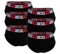 DIESEL Herren Slips, 6er Pack - UMBR-ANDRETHREEPACK, Briefs, Cotton Stretch, einfarbig Schwarz/Rot L